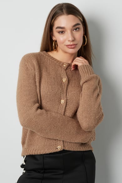 Gestrickter Love Cardigan - grau h5 Bild7